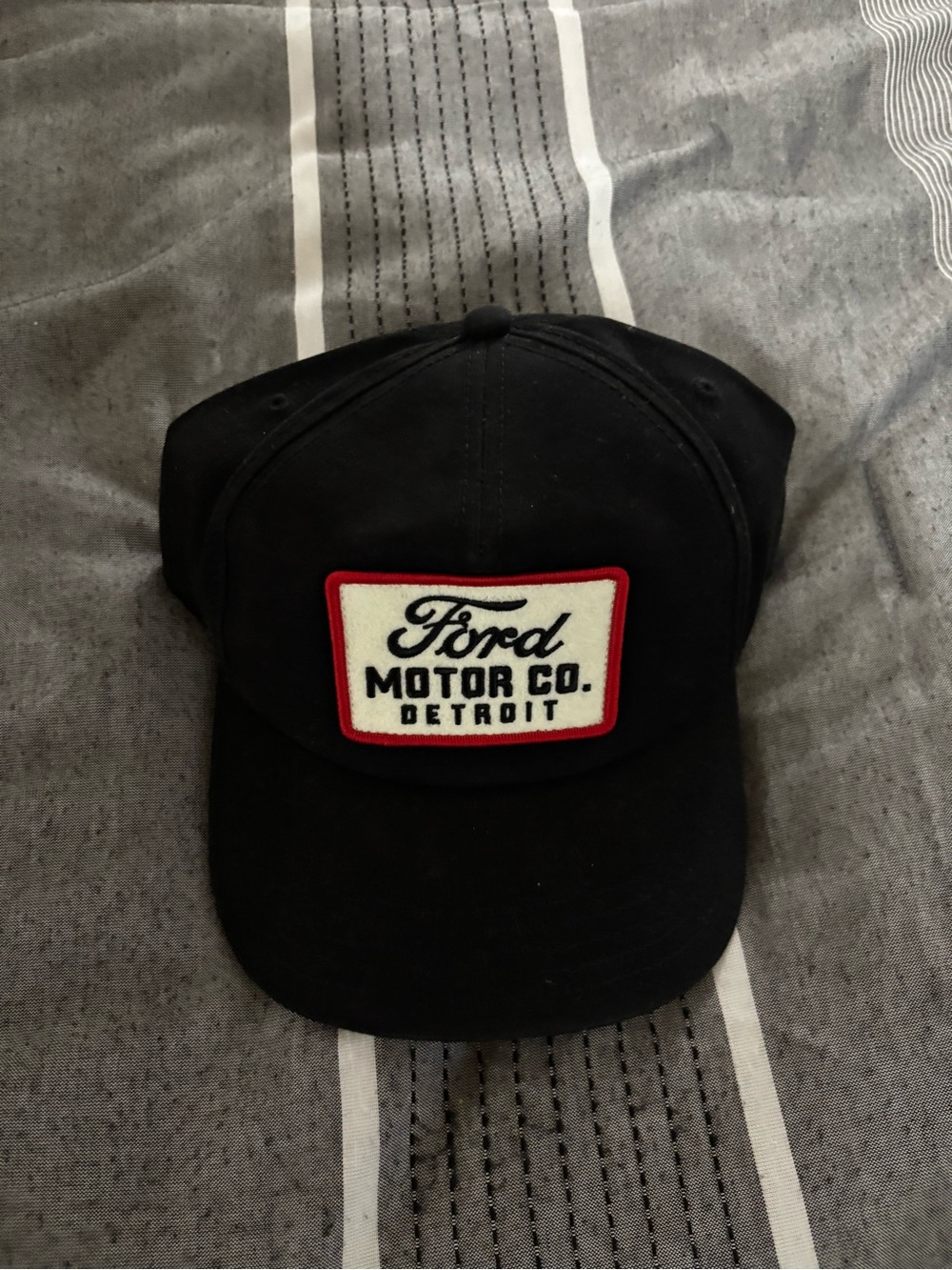 Ford Black Baseball Cap with White and Red Motor Co. Patch